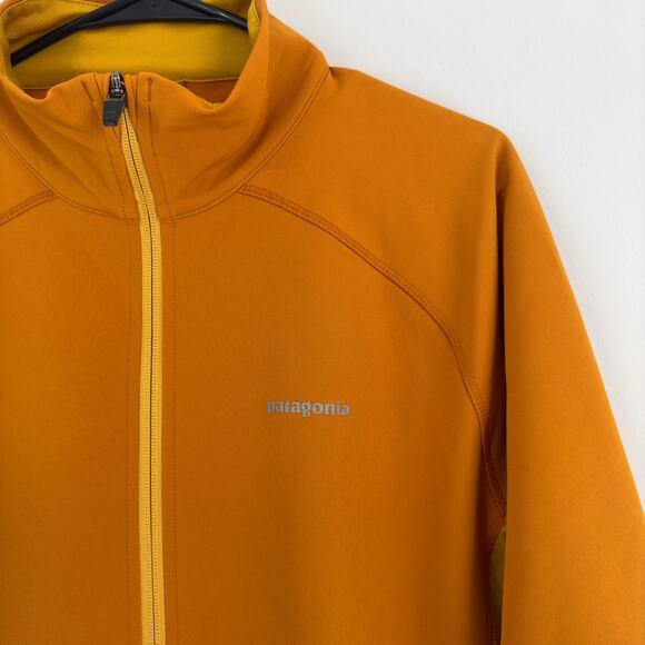 Patagonia InTraverse‎ Hybrid soft shell lightweight orange & yellow jacket Men-M - Picture 3 of 6